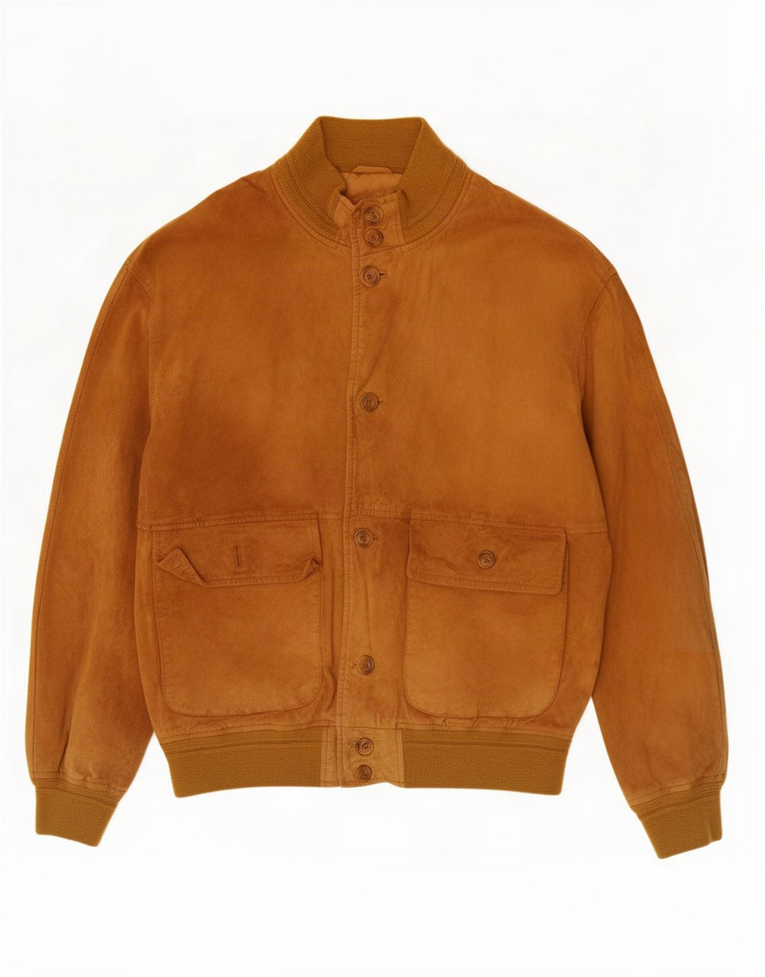 Vintage herre ruskind bomberjakke IT 50 Stort beige læder