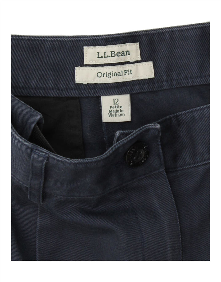 L.L.BEAN Womens Original Fit Bermuda Shorts US 12 Large W30  Navy Blue Vintage L.L.Bean and Second-Hand L.L.Bean from Messina Hembry 