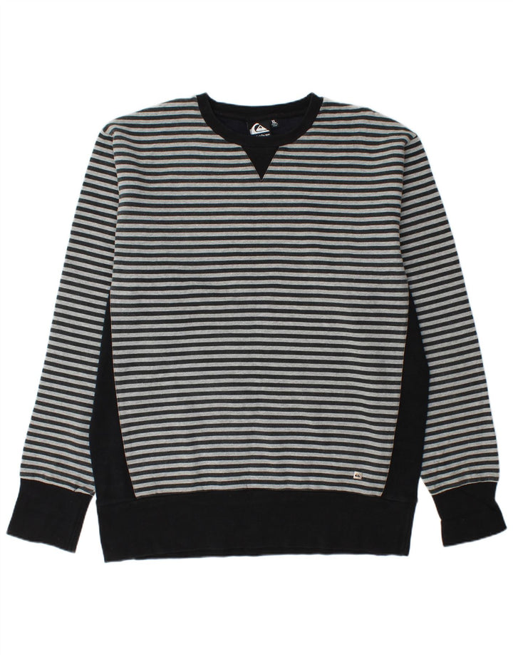 QUIKSILVER Sweatshirt til mænd XL sortstribet bomuld