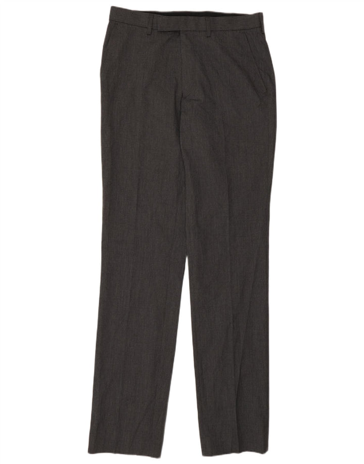 Marks & Spencer Straight Suit Bukser til mænd W30 L35 Grå polyester