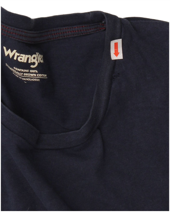 Wrangler Herre T-Shirt Top Stor Marineblå Bomuld
