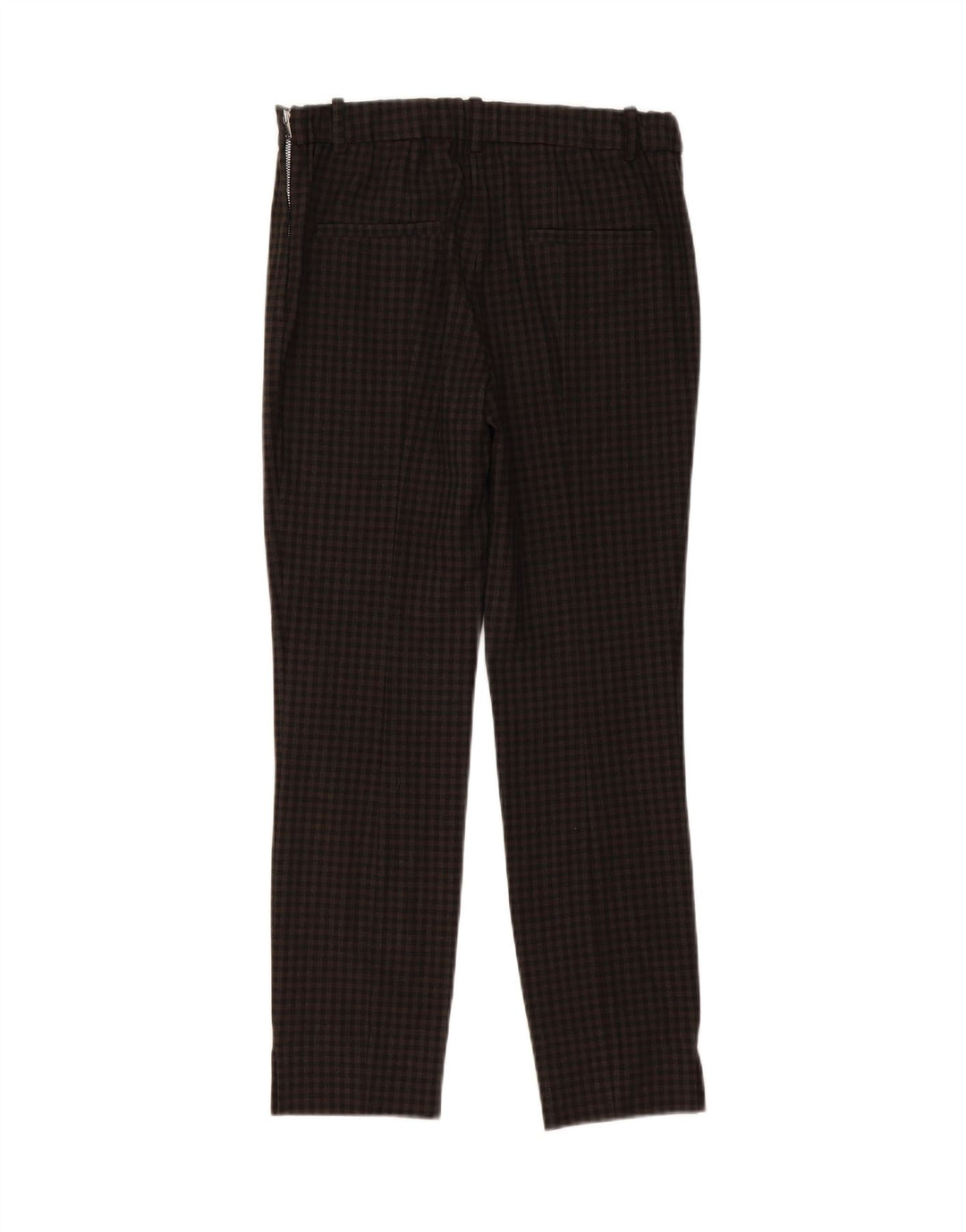 Zara Dame Slim Casual Bukser Medium W28 L28 Grå Gingham