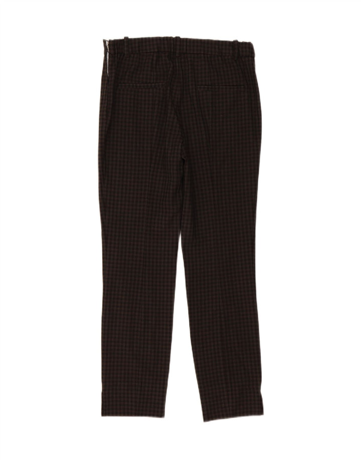 Zara Dame Slim Casual Bukser Medium W28 L28 Grå Gingham