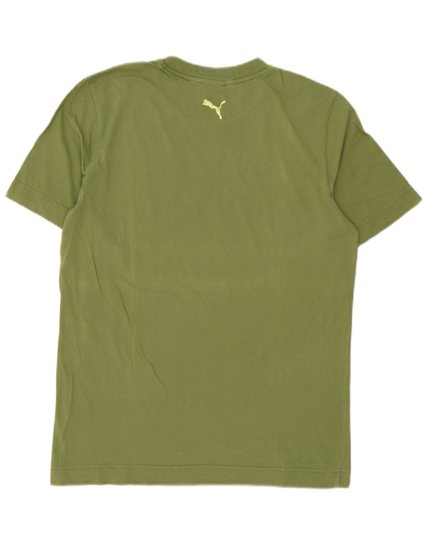 Puma Herre Grafisk T-Shirt Top Medium Grøn