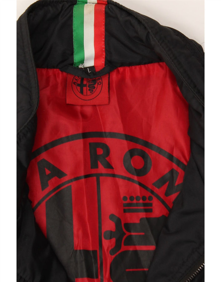 VINTAGE Mens Hooded Utility Jacket UK 40 Large Black Vintage Vintage and Second-Hand Vintage from Messina Hembry 