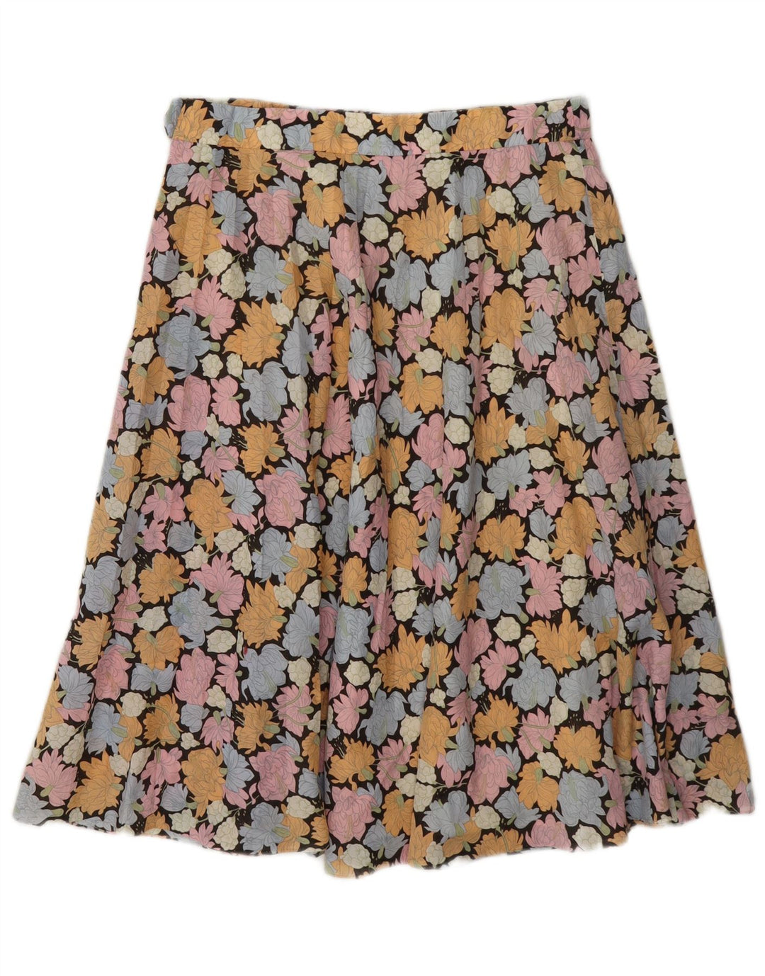 Vintage kvinders A-line nederdel W28 Lille flerfarvet blomster