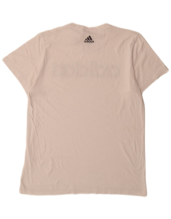 Adidas Grafisk T-shirt top til mænd Medium hvid bomuld
