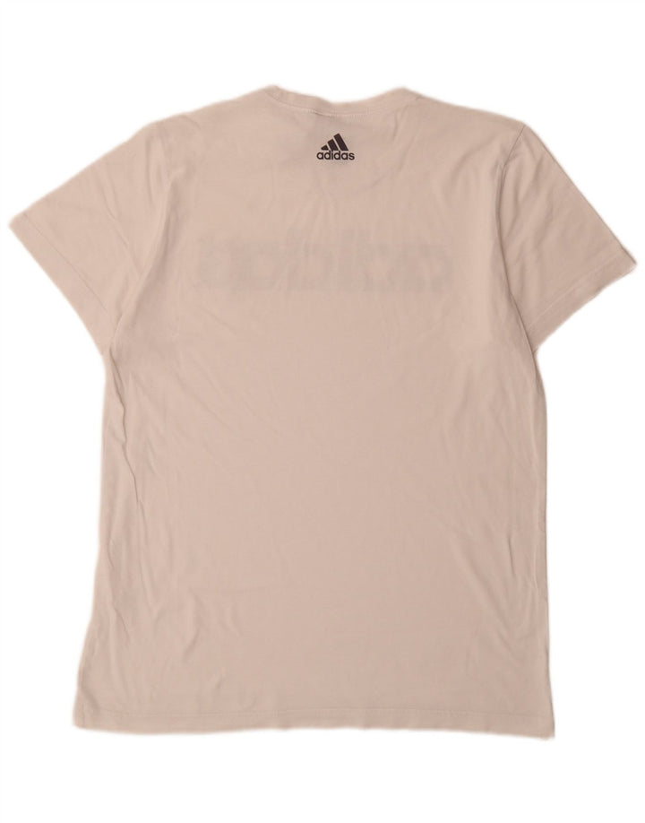 Adidas Grafisk T-shirt top til mænd Medium hvid bomuld