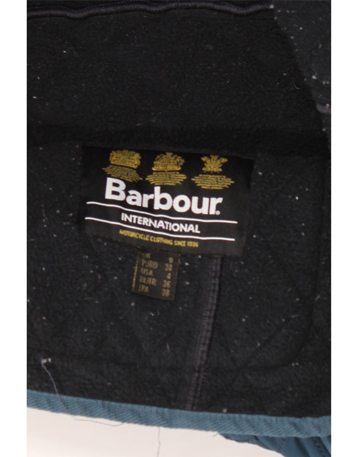 BARBOUR Womens Quilted Jacket UK 8 Small Blue Polyester