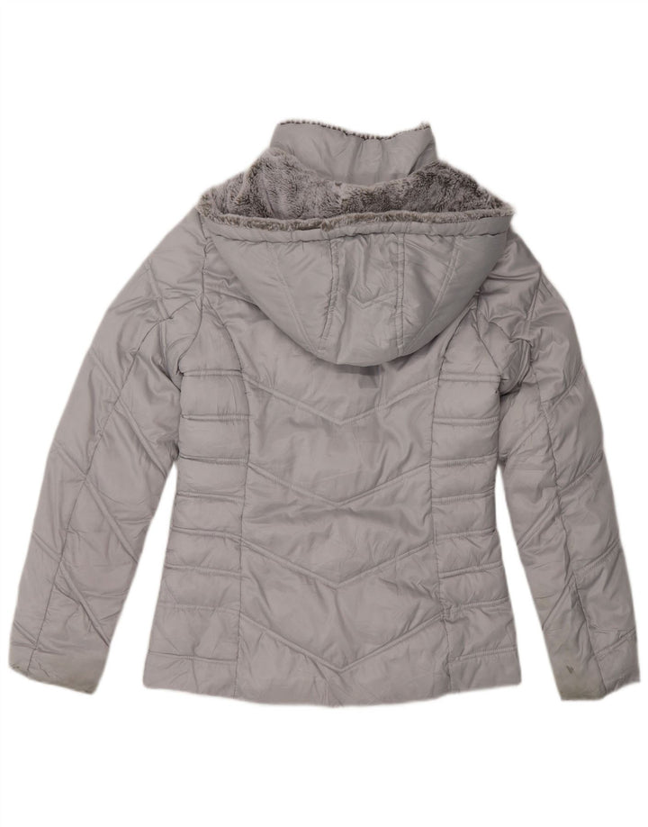 Nautica polstret hættejakke til kvinder UK 6 XS Grå polyester