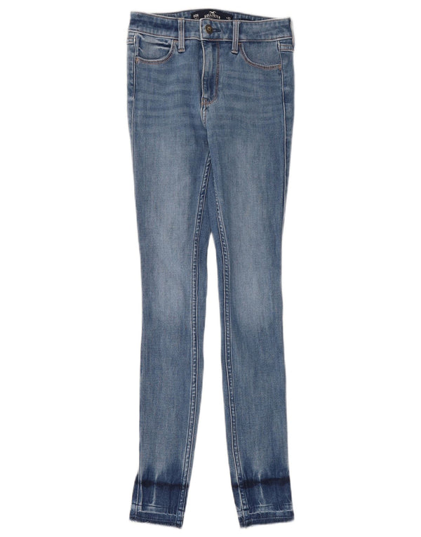 HOLLISTER Dame Højtalje Skinny Jeans US 00 2XS W23 L30 Blå Bomuld