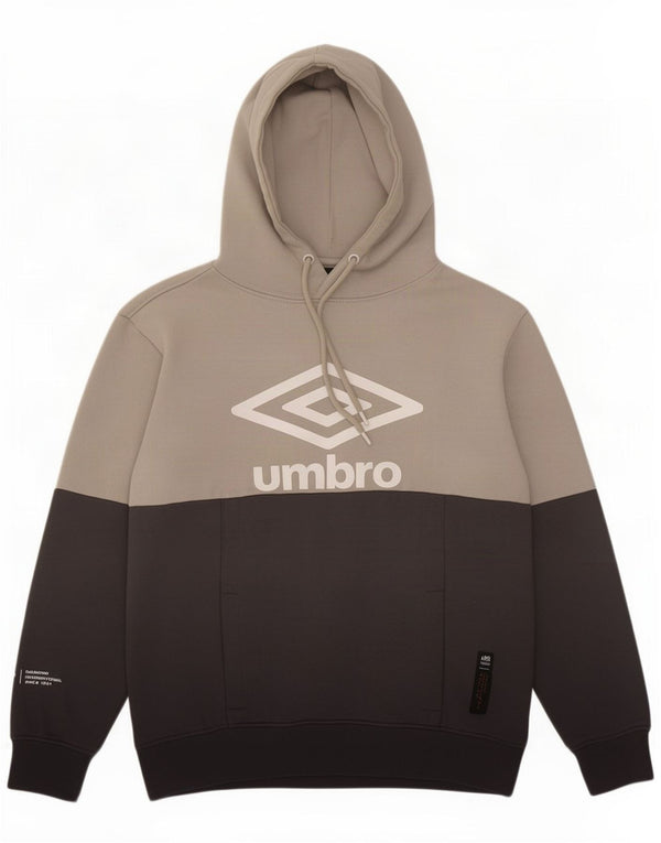 Umbro Grafisk hættetrøje til mænd Small Grå Colourblock Bomuld