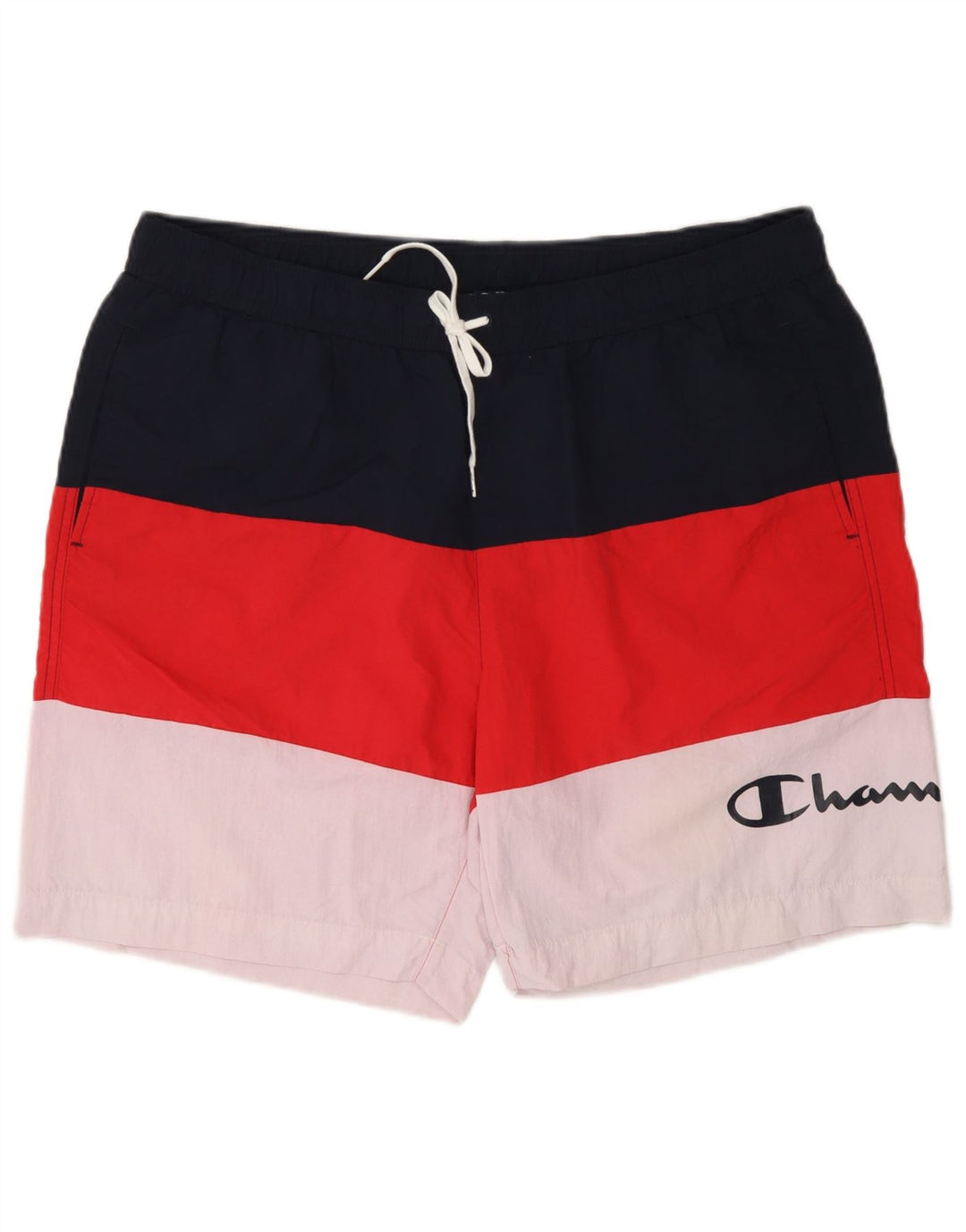 Champion Badeshorts til mænd 2XL Navy Blue Colourblock Polyester