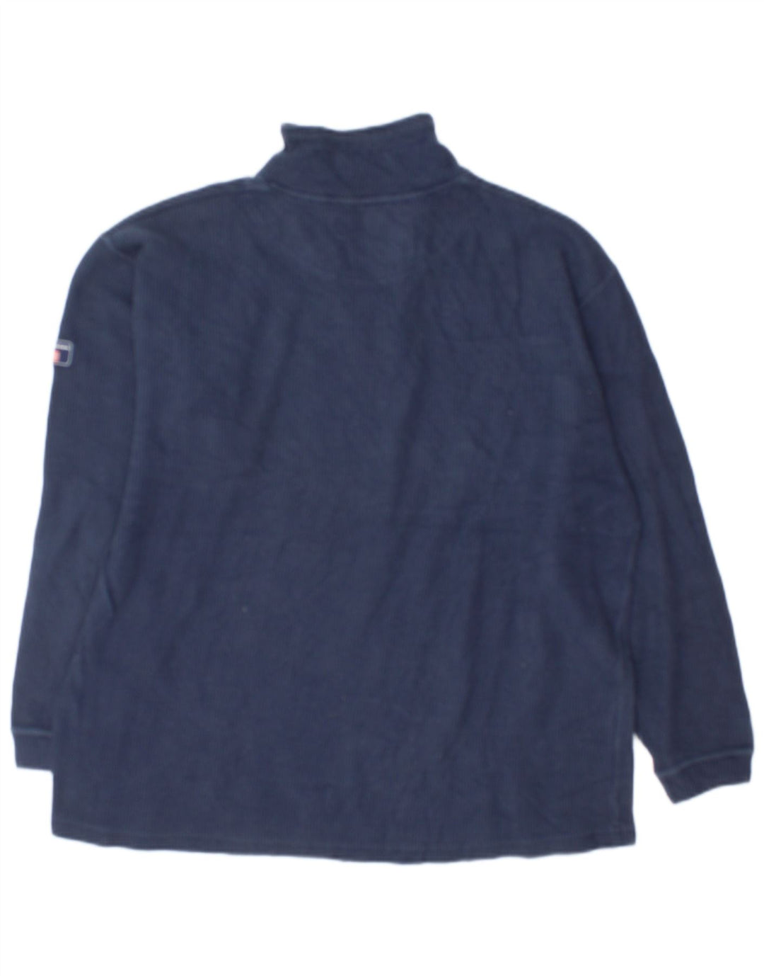Champion Herre Zip Neck Sweatshirt Jumper Large Navy Blue Bomuld