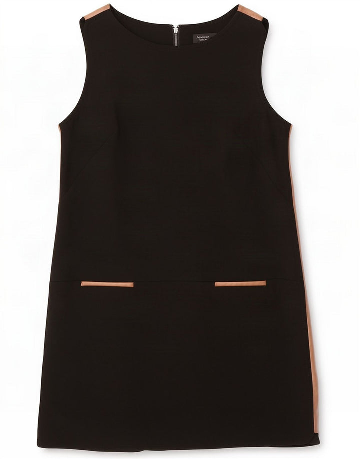 Marks & Spencer Womens Autograph Shift Dress UK 16 Large Black Colourblock