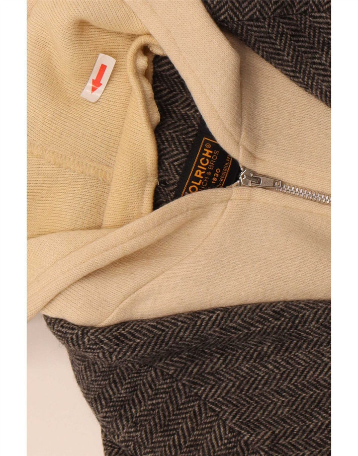 rig Dame 1 Knap Hætte Blazer Jacket UK 10 Small Grey Herringbone