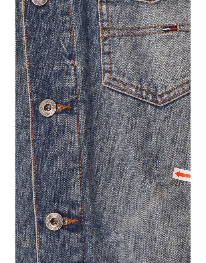 Tommy Hilfiger Dame denimjakke UK 16 Stor Blå Bomuld