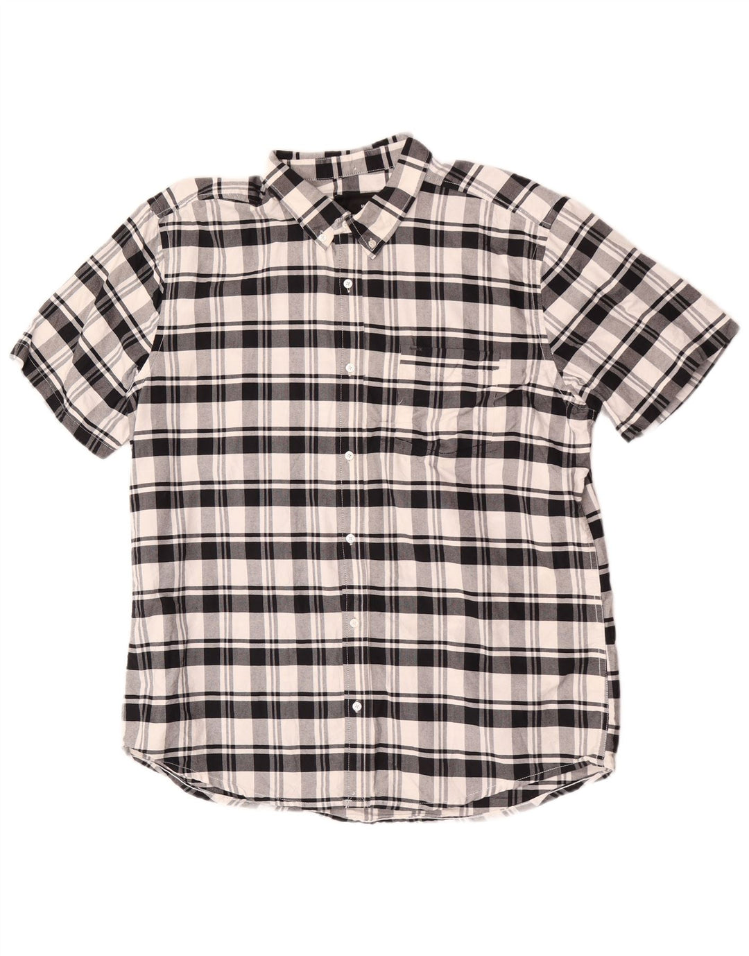 Hurley Herre kortærmet skjorte XL Hvid Plaid Bomuld