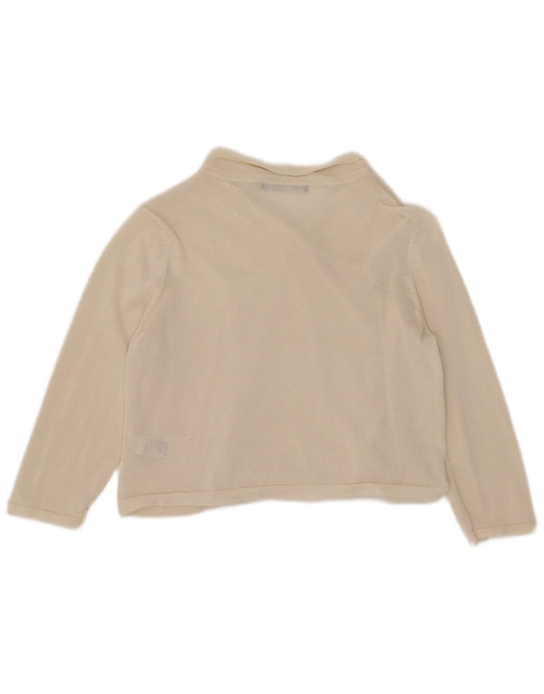 Marks & Spencer dame cardigan sweater med 3/4 ærmer UK 12 Medium Off White