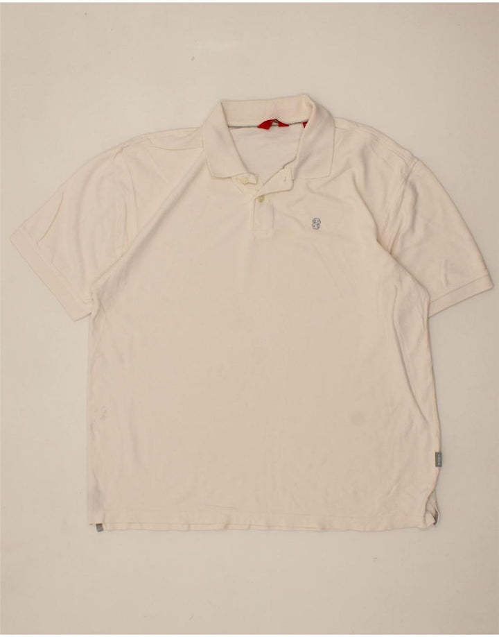 IZOD Mens Polo Shirt Large White Cotton Vintage Izod and Second-Hand Izod from Messina Hembry 