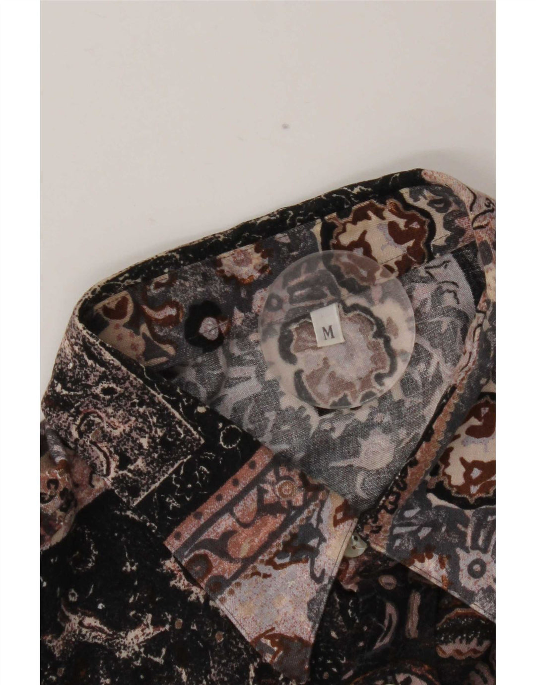 Vintage herreskjorte medium flerfarvet patchwork