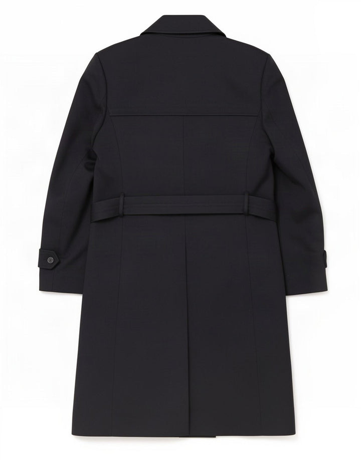 Vintage Trench Coat til mænd IT 48 Medium Navy Blue Viscose