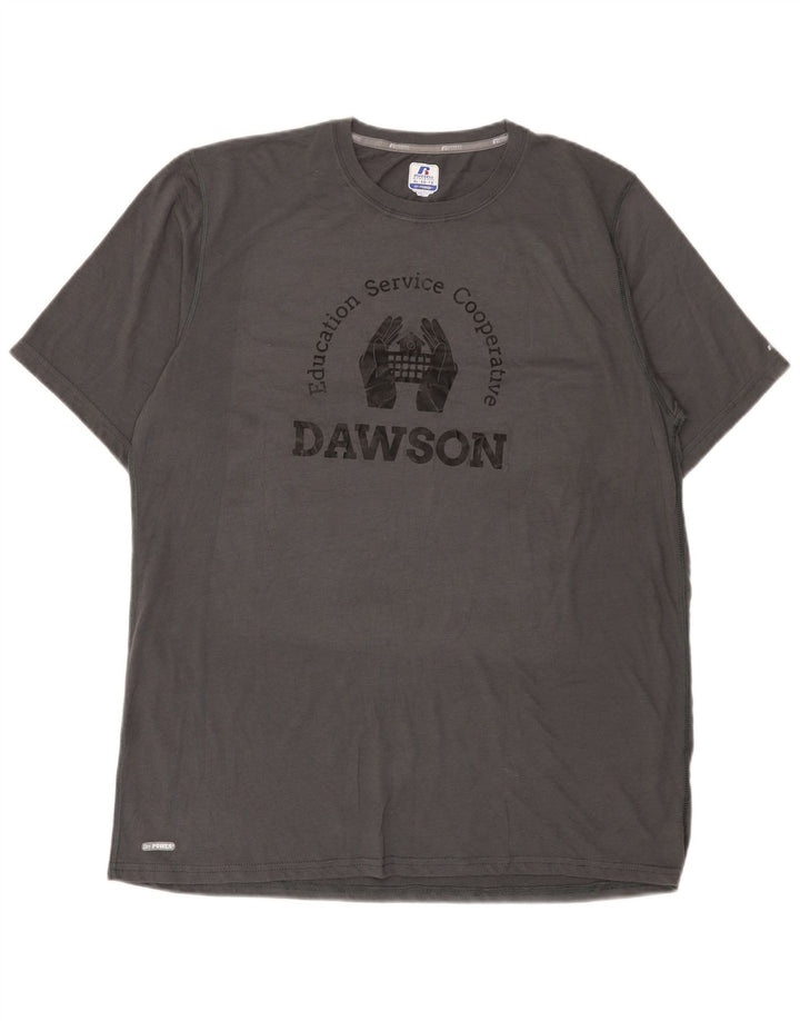 Russell Athletic Herre Dawson Grafisk T-Shirt Top XL Grå