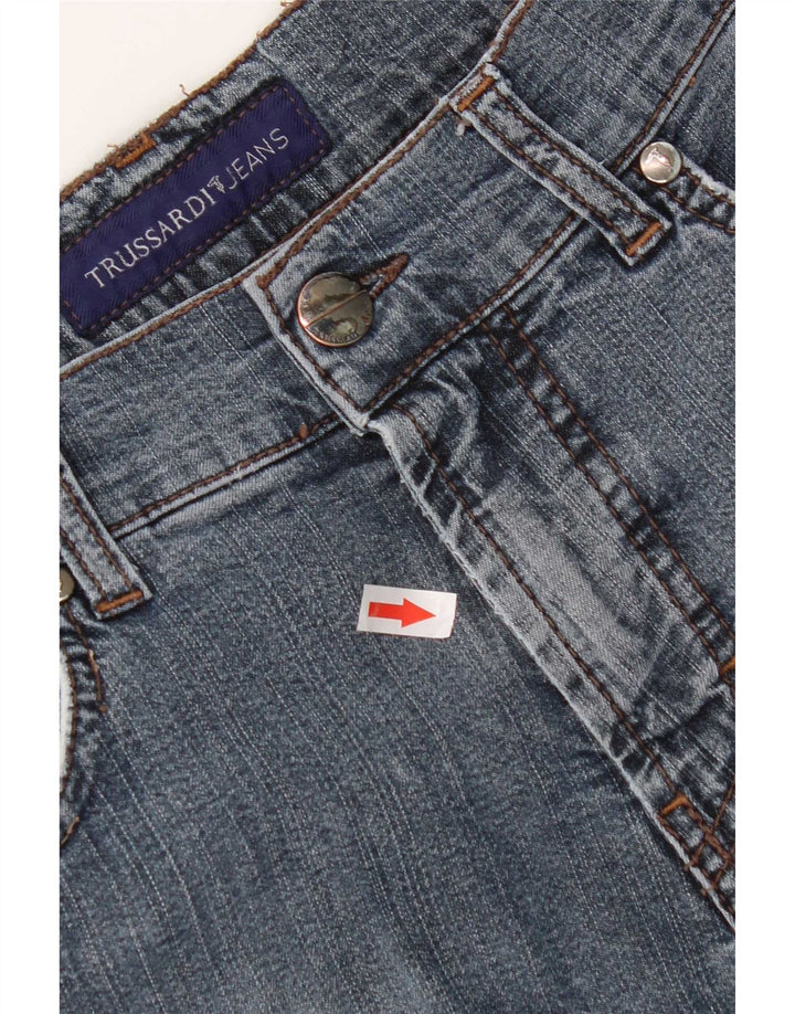 Trussardi Straight Jeans til mænd W34 L32 blå bomuld