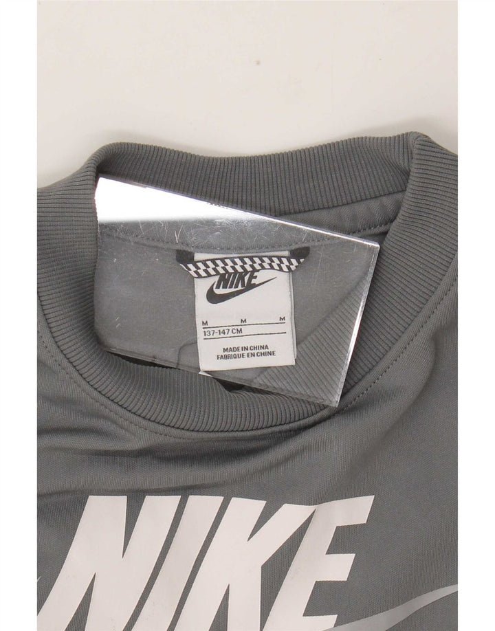 Nike Boys Graphic Sweatshirt Jumper 10-11 år Medium Grey Polyester