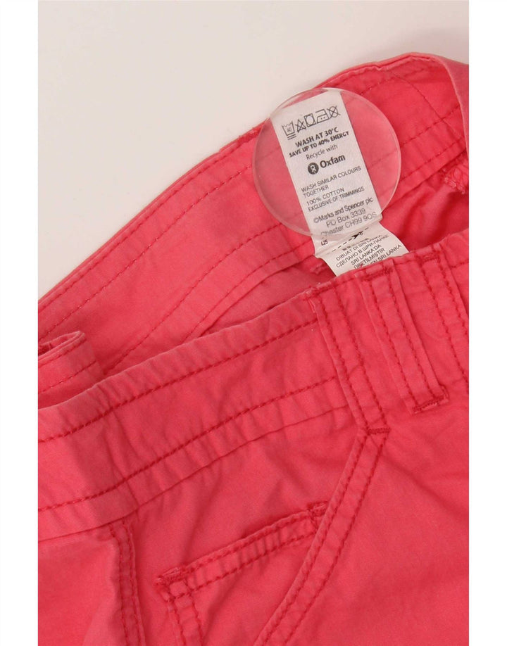 Marks & Spencer Dame Cargo Skirt UK 12 Medium W32 Pink Bomuld