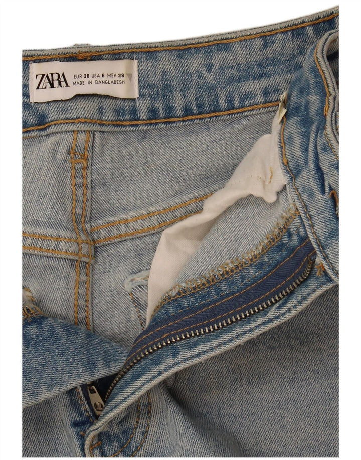 Zara Dame Denim Shorts EU 38 Small W28 Blue