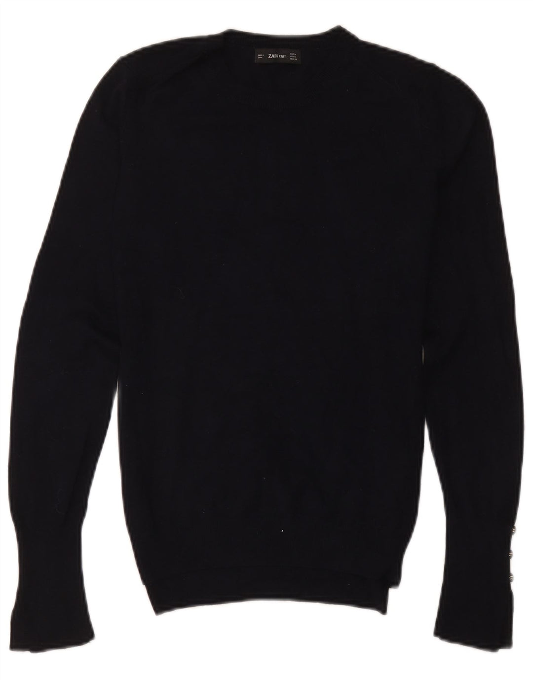 Zara Dame sweater med rund hals DK 12 Medium Sort Viscose