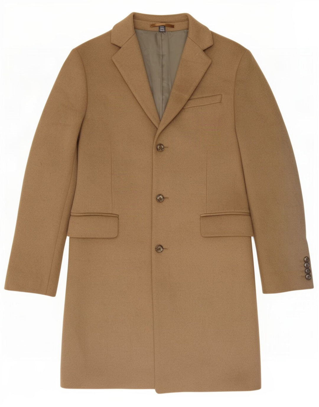 Marks & Spencer Overfrakke til mænd UK 36 Small Beige Polyester