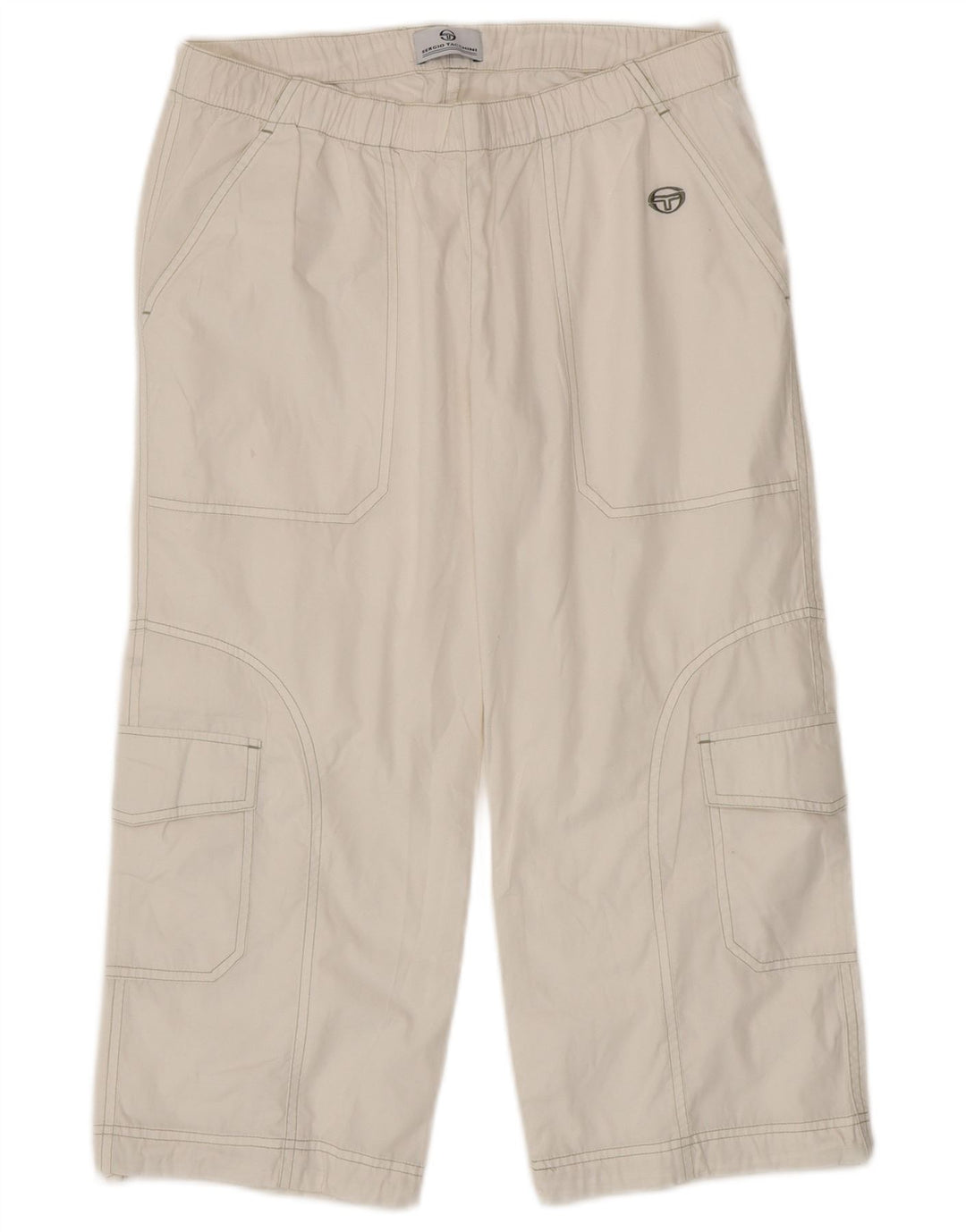 Sergio Tacchini Dame Capri Cargo Bukser Små W27 L20 Hvid Bomuld