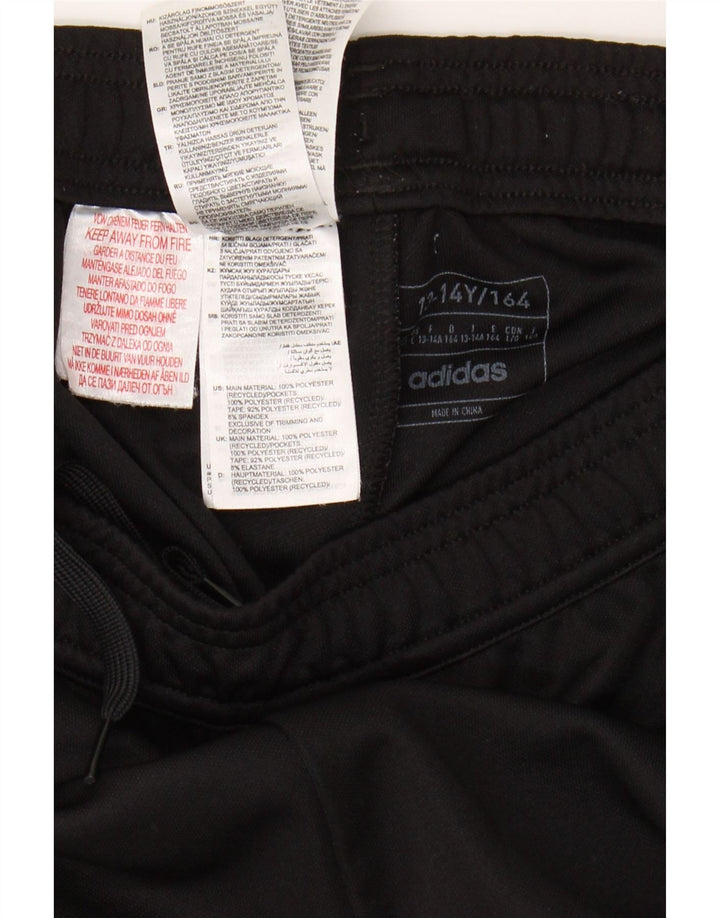 ADIDAS Boys Aeroready Tracksuit Trousers 13-14 Years  Black Polyester