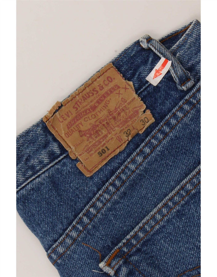 Levi's Dame 501 Straight Jeans W32 L30 Blå Bomuld