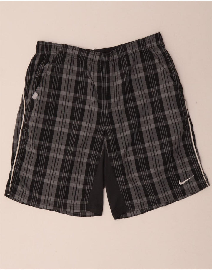 Nike Sportshorts til mænd mellemgrå ternet polyester