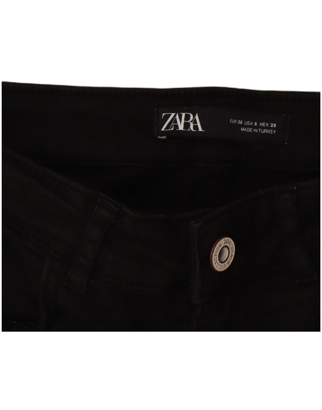 ZARA Womens Skinny Jeans EU 38 Small W26 L27 Black