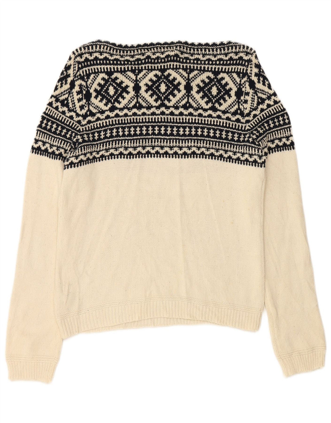 RALPH LAUREN Dame Boat Neck Jumper Sweater UK 16 Large Off White