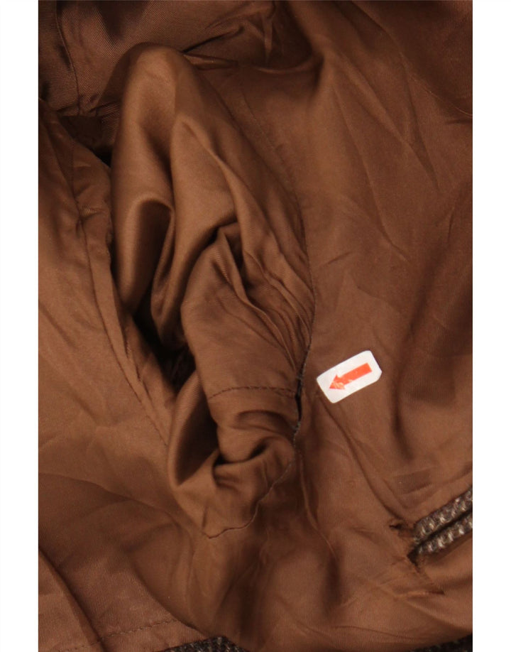 BROOKS BROTHERS Herre 2-knaps 3/4-ærmet blazerjakke UK 38 Medium Brun