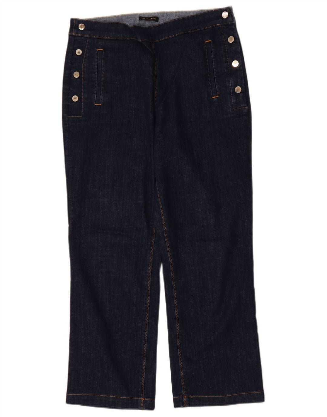 Massimo Dutti Dame Cropped Jeans EU 40 Medium W30 L25 Marineblå Bomuld