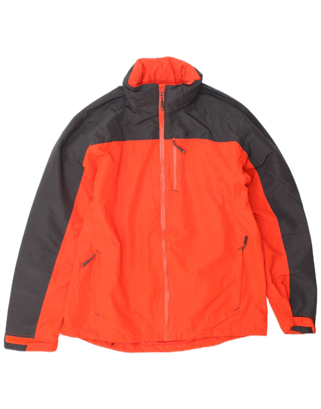 MOUNTAIN WAREHOUSE Regnjakke med hætte til mænd UK 40 Stor Orange Colourblock