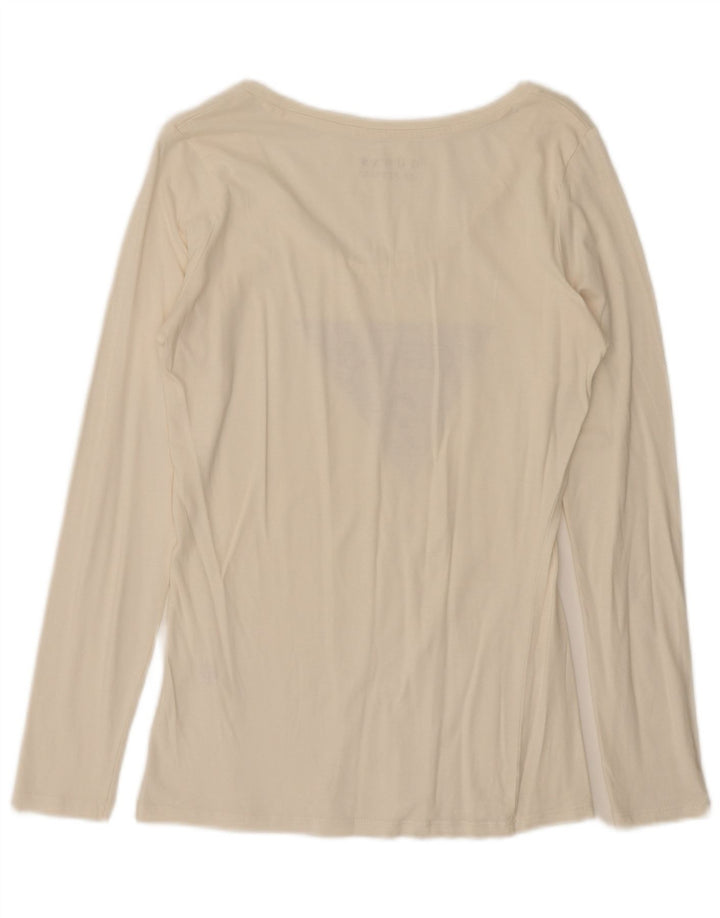 Guess Grafisk Top Langærmet UK 12 Medium Off White
