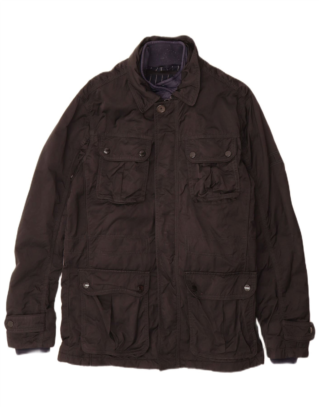 Tommy Hilfiger Herre Utility Jacket UK 38 Medium Sort Nylon