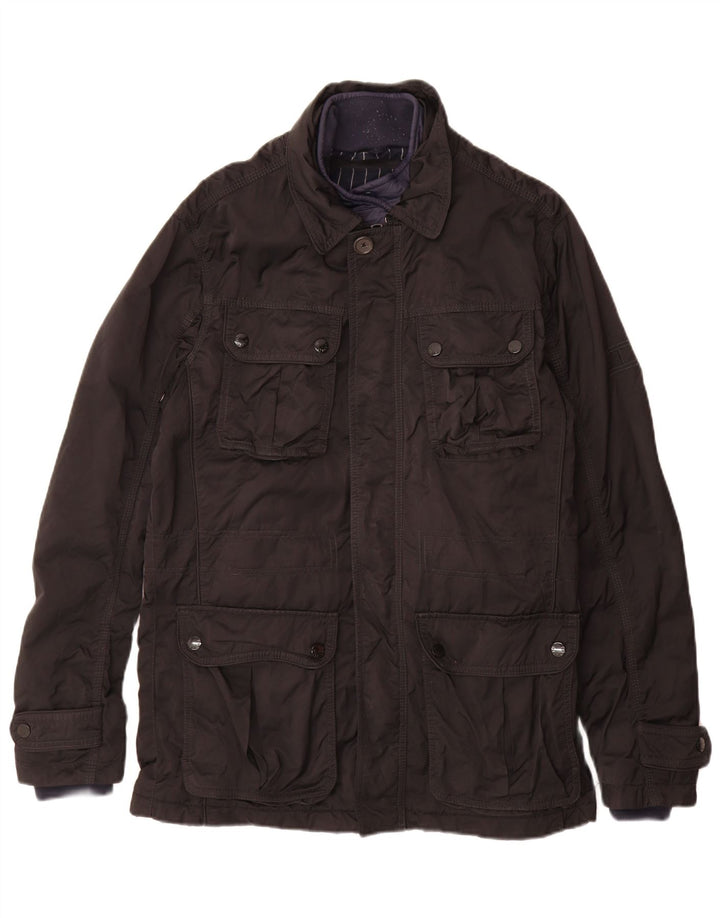 Tommy Hilfiger Herre Utility Jacket UK 38 Medium Sort Nylon