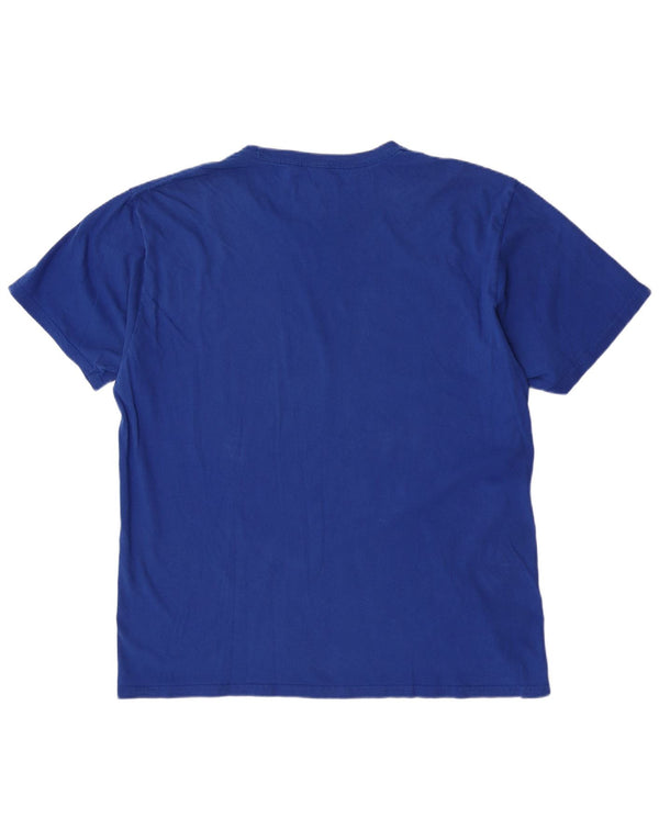 Adidas Grafisk T-shirt top til mænd XL blå bomuld