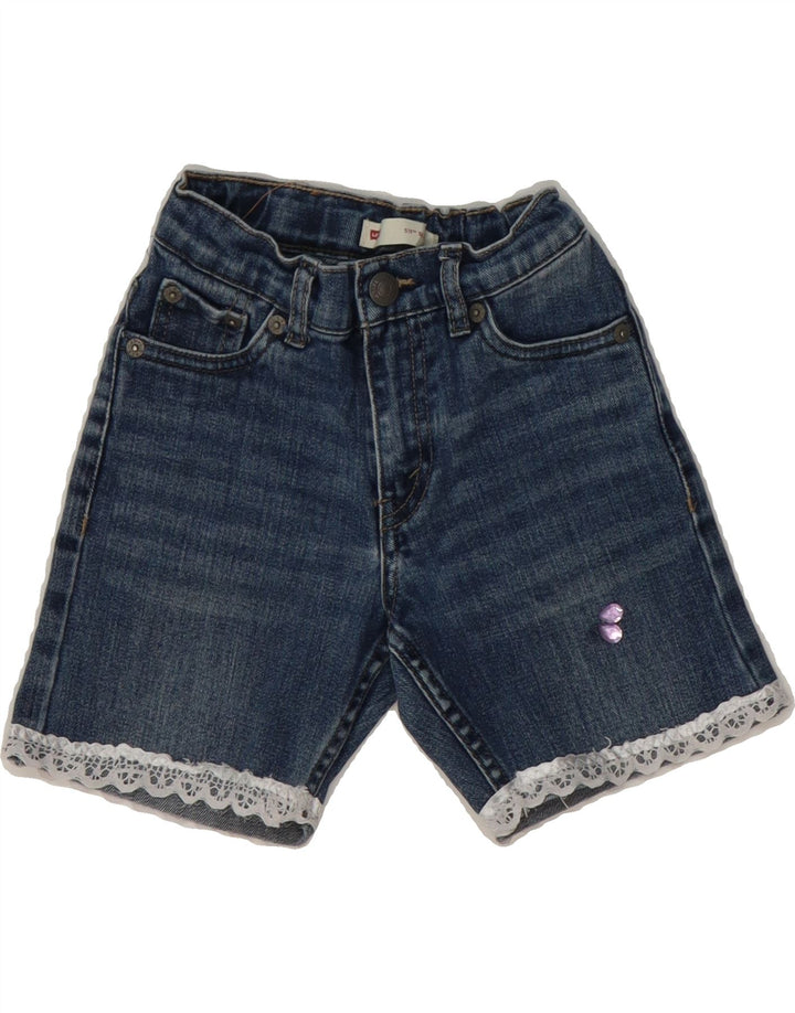 LEVI'S Girls 511 Denim Shorts 6-7 Years W22 Blue Cotton Vintage Levi's and Second-Hand Levi's from Messina Hembry 