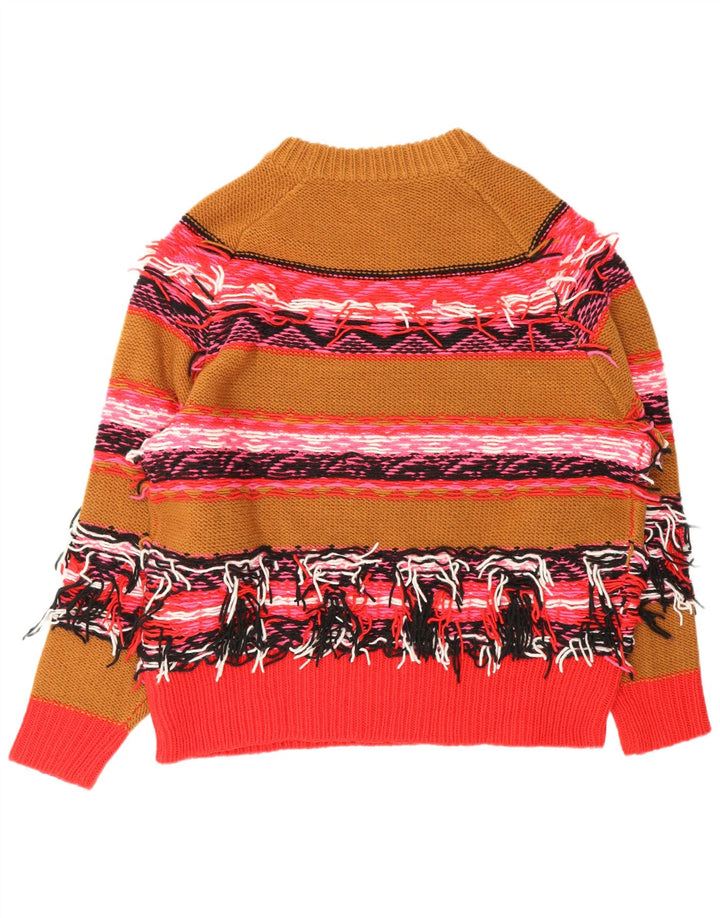 Essentiel Dame sweater med rund hals DK 14 Mellem brun stribet