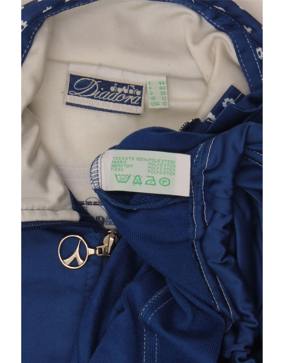 DIADORA Oversized træningsdragt topjakke til kvinder UK 12 Medium Blue Floral