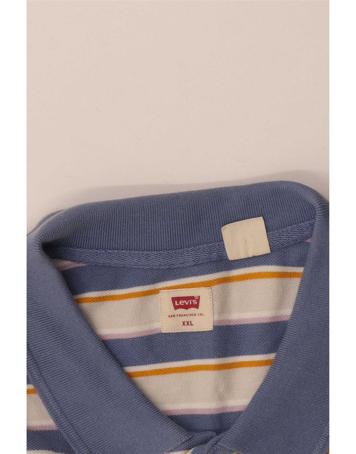 Levi's herre poloshirt 2XL blå stribet